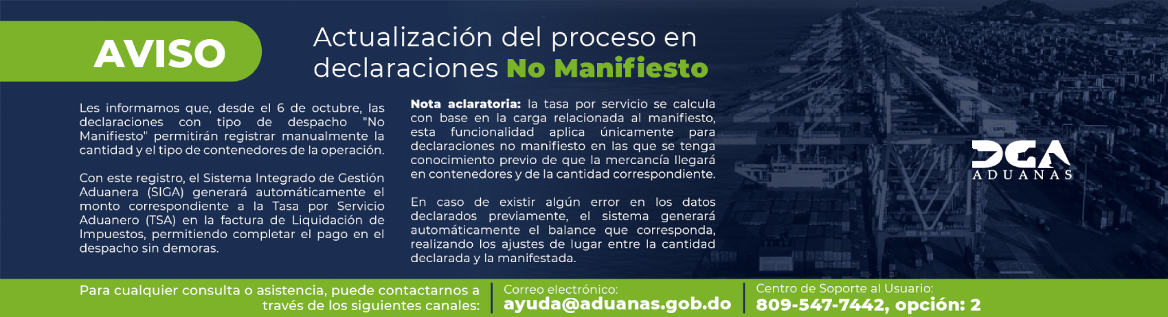 Aviso Proceso en Declaraciones No Manifiesto